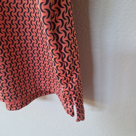 Greyson Mens Polo Golf Shirt Coral Moonshine Geometric Collared Size XL - Picture 5 of 8